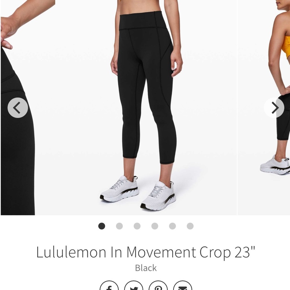 Lululemon In Movement Pant/Crop 23”
